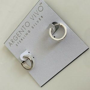 Argento Vivo Small Silver Hoop Earrings